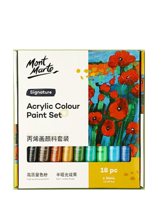 مونت مارت 18-Piece Signature Acrylic Colour Paint Set Multicolour - Image 1
