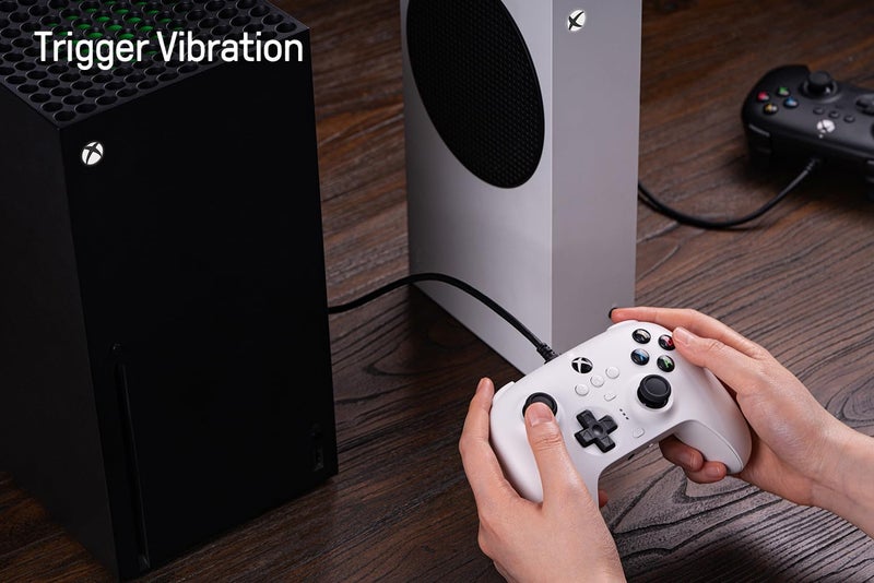 8Bitdo Ultimate Wired Controller for Xbox Series X|S, Xbox One and Windows, Hall Effect Joystick Update, PC Gaming Gamepad with Back Buttons, Trigger Vibration - Officially Licensed (White) - Image 4