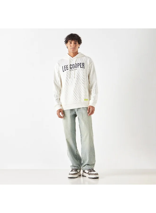 Lee Cooper Lee Cooper Logo Detail Hoodie with Kangaroo Pocket