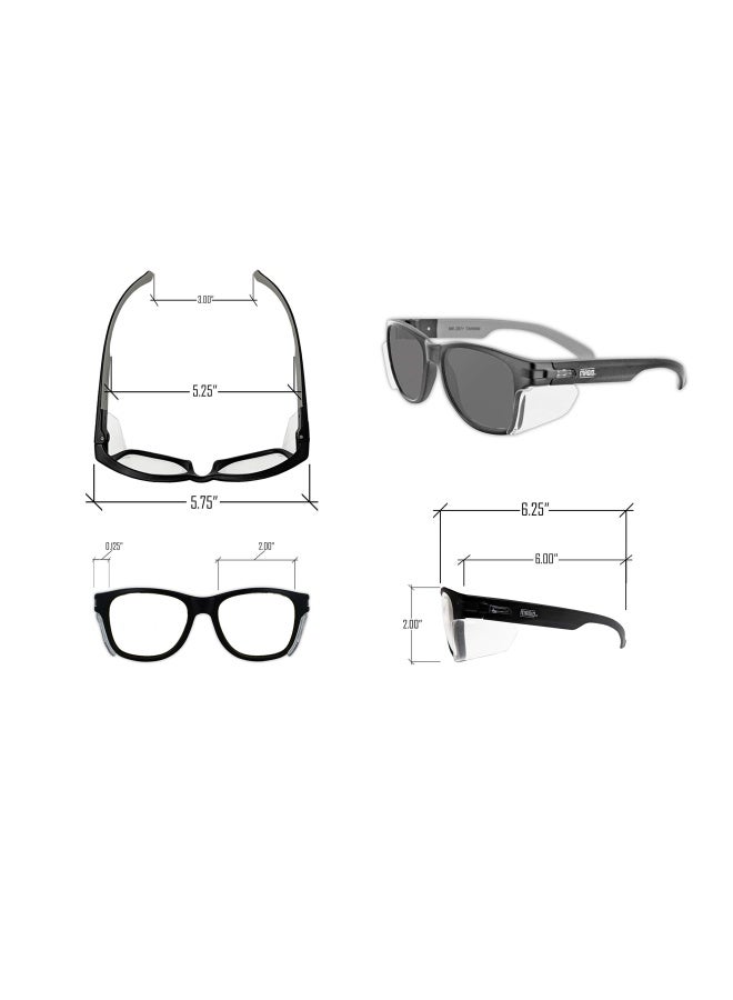 Magid Glove & Safety MAGID Y50 Iconic Safety Glasses ANSI Z87 UV Protection and Premium Anti-Fog Coating 1 Pair Y50BKAFGY 1  - Image 2