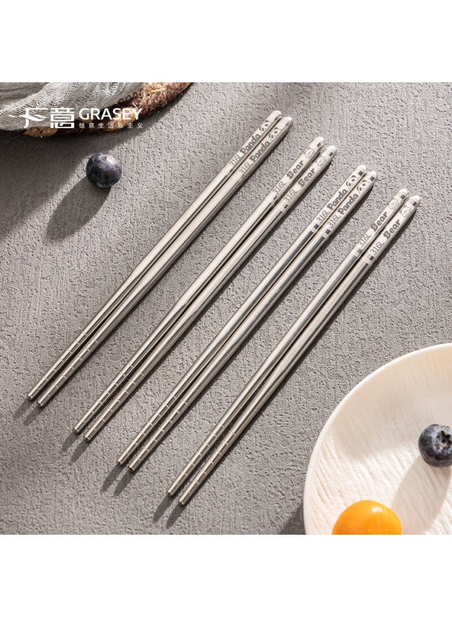 GRASEY Guangyi 316l Stainless Steel Children's Student Chopsticks Set Cartoon 2 Pairs Gy1364 - Image 1
