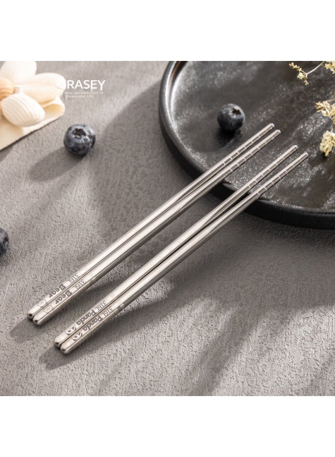 GRASEY Guangyi 316l Stainless Steel Children's Student Chopsticks Set Cartoon 2 Pairs Gy1364 - Image 4