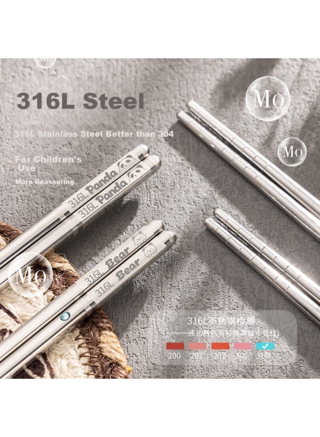 GRASEY Guangyi 316l Stainless Steel Children's Student Chopsticks Set Cartoon 2 Pairs Gy1364 - Image 2