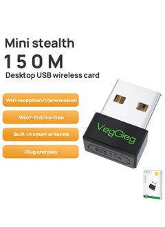 150Mbps USB Wireless Mini WiFi Adapter USB 2.0 802.11b/g/b 2.4GHz LAN Internet Network Adapter Receiver Windows7/8/9/10/11 - pzsku/Z082A8C24C2541730CEDAZ/45/_/1733133314/2e095418-2005-4e66-acd9-7f87d6ce1462