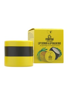 Dr.PAWPAW Dr.PAWPAW Scrub & Nourish Lip Scrub and Balm Duo with Papaya, Aloe Vera and Olive Oil, 100% Natural Two Step Treatment (50 ml)  - Image 1