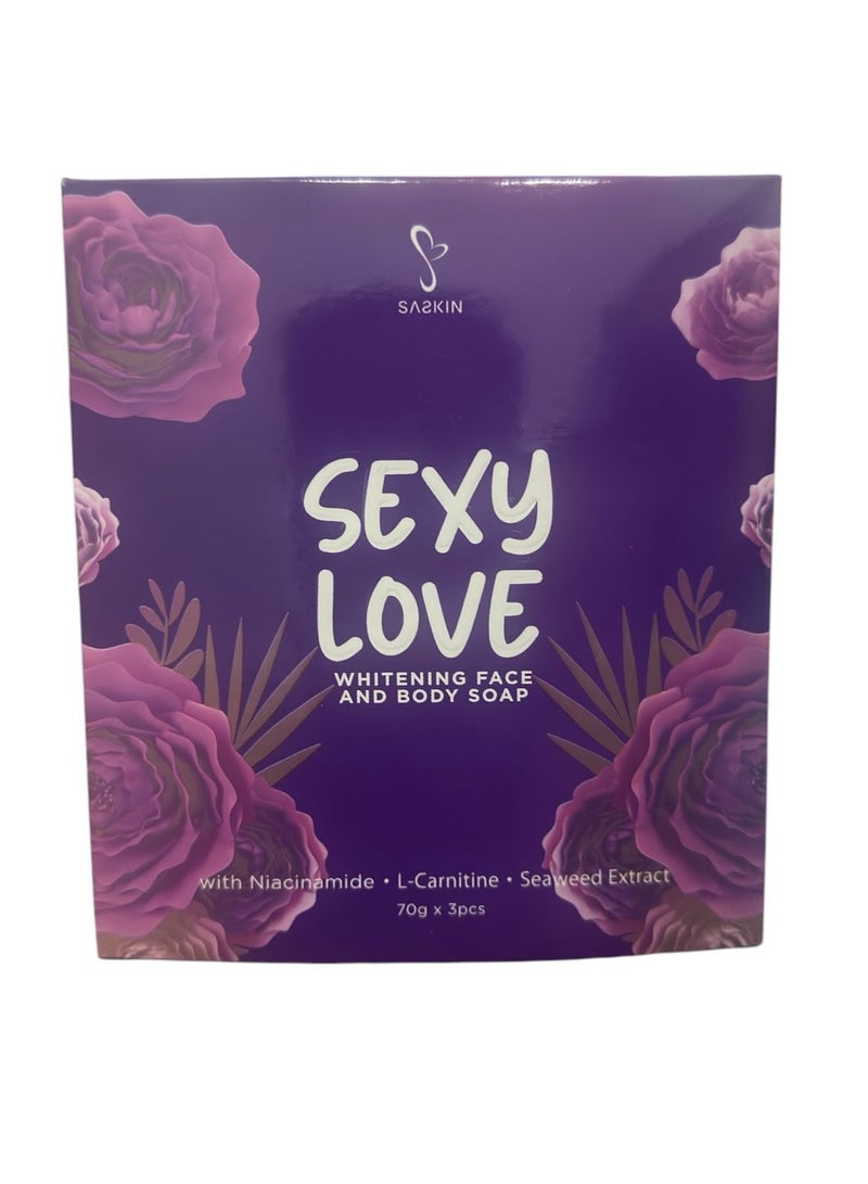Sexy love whitening face and body soap 70x 3pcs