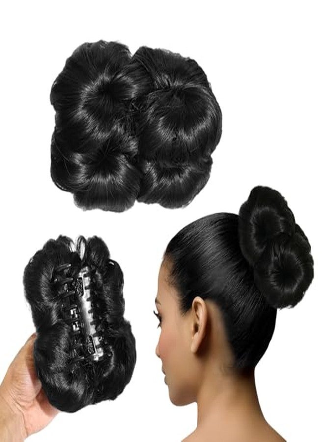 PINAKA Hair Accessories For Women Stylish - Messy Bun Hair Extension - Juda Hair Buns for Wedding - Artificial Fake Donuts Maker - Natural Black - Image 1