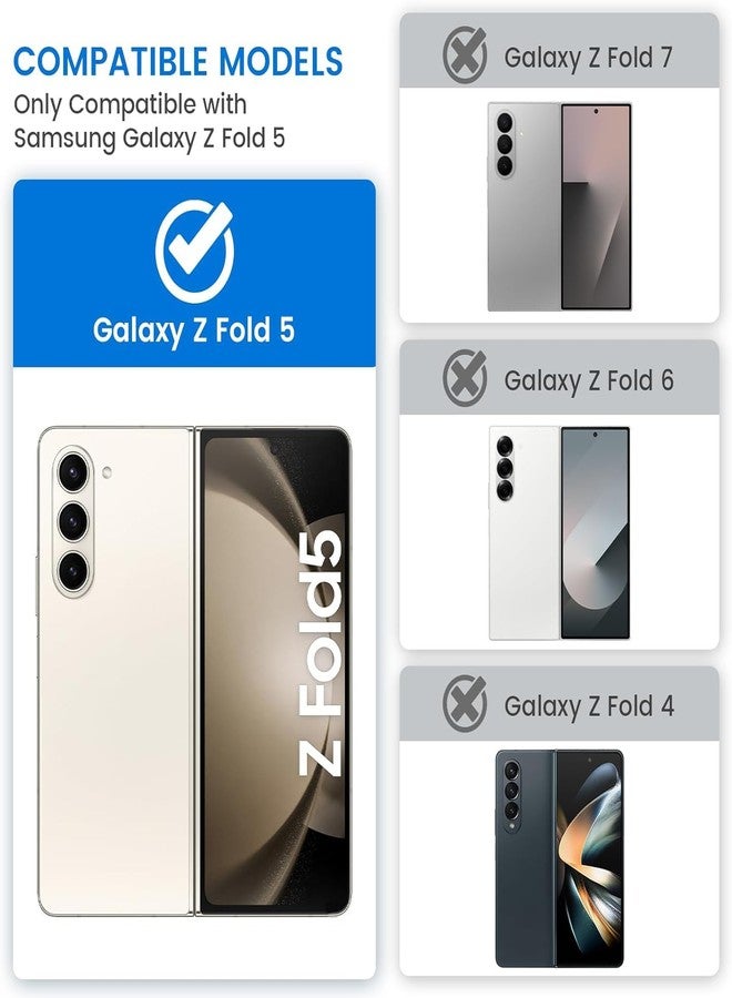 VEGO for Galaxy Z Fold 5 Case, for Samsung Z Fold 5 Case with Front Tempered Glass Screen Protector, Compatible with MagSafe, Support Wireless Charging Slim Magnetic Protective Thin Cover - Black - Image 2