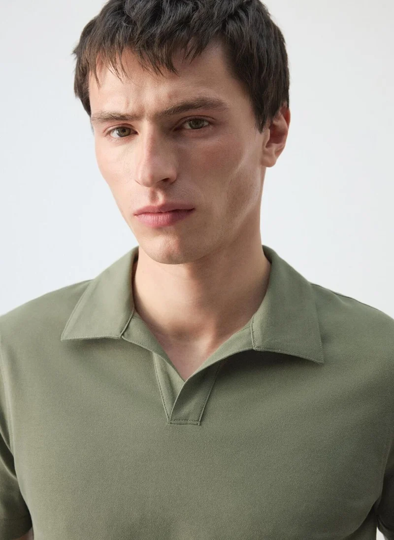 Mango Man  Slim fit piqué polo for Men | Best Price UAE
