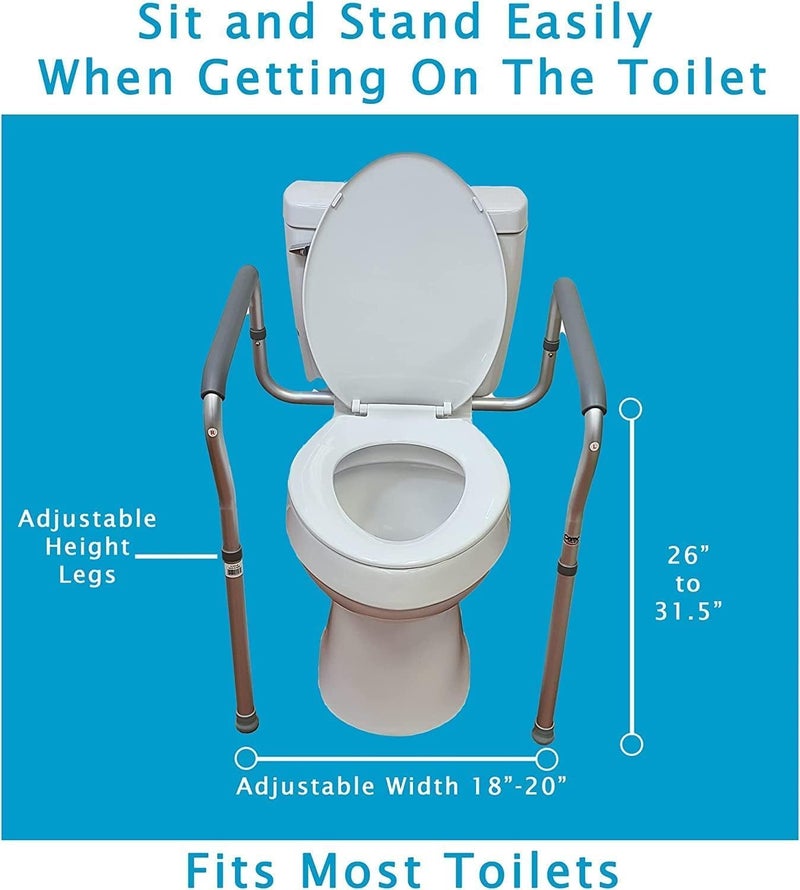 Carex Toilet Safety Rails - Adjustable Toilet Safety Frame for Elderly and Disabled - Image 5