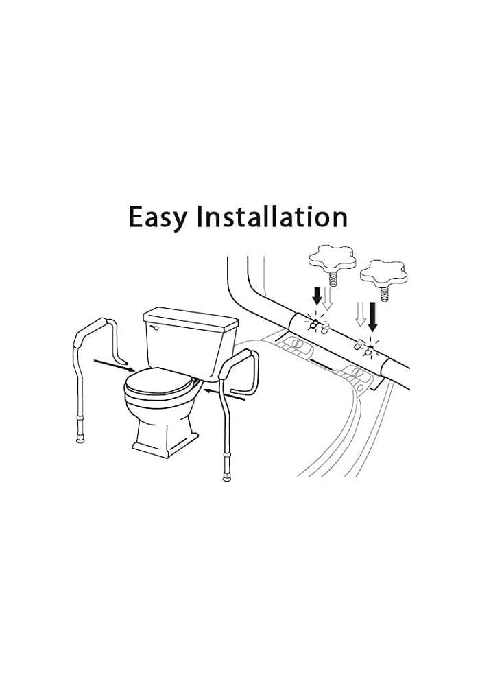 Carex Toilet Safety Rails - Adjustable Toilet Safety Frame for Elderly and Disabled - Image 4