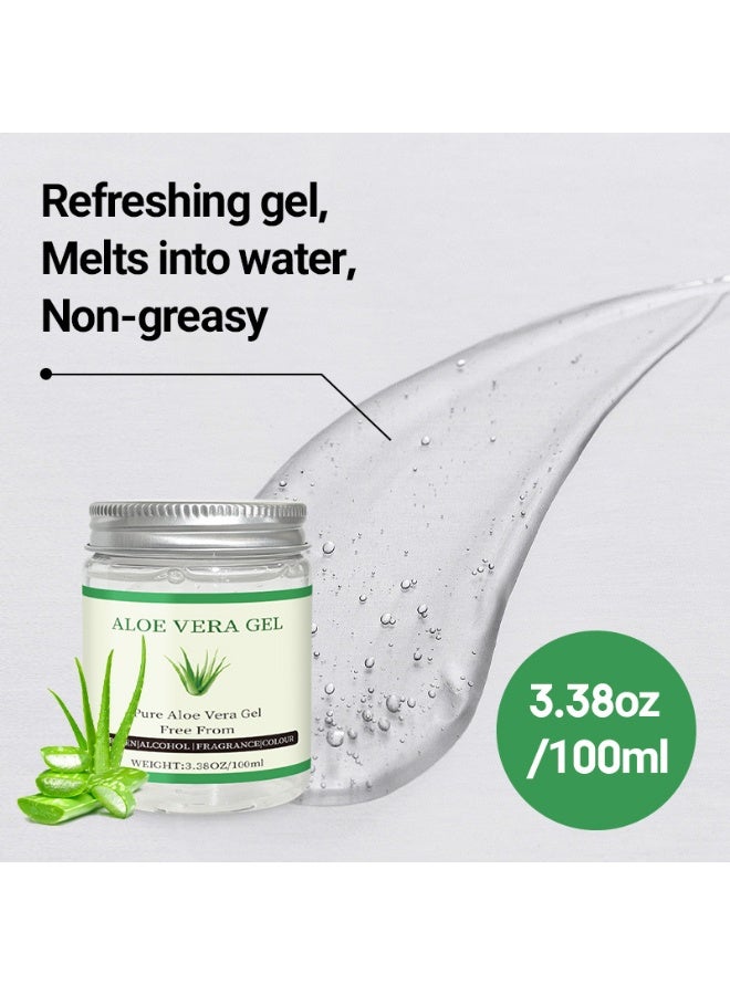 Aloe Vera Gel Pure Natural Aloe Gel For Moisturizing Face Skin & Hair Care,Durable Moisturizing Hydrating Soothing After Sun Repair Non-Sticky (100gm) - Image 3