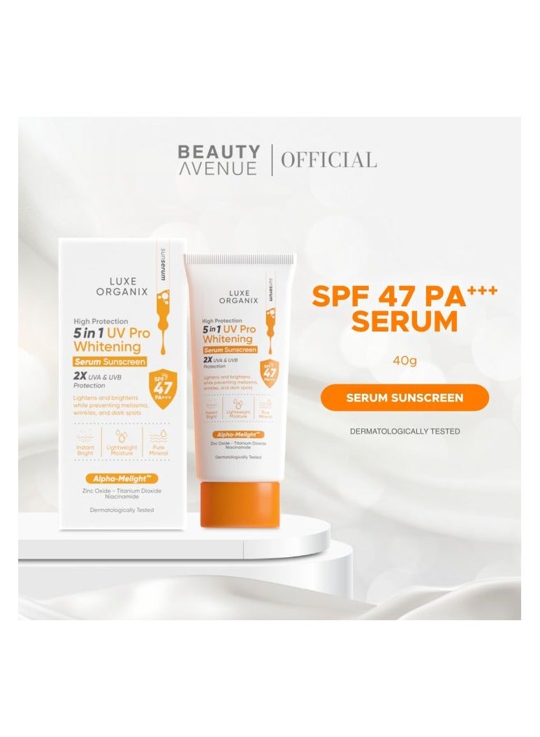 LUXE ORGANIX luxe organix 5in1 uv pro whitening serum sunscreen 40ml - Image 2