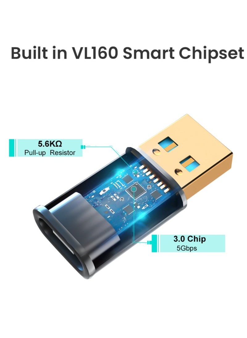 CableCreation USB C to USB A Adapter,CableCreation USB C Female to USB Male Adapter USB to USB C Adapter, USB 3.1 5Gbps USB C to A Adapter Female for Laptops Logitech StreamCam VR Link Adapter for Charging  - Image 5