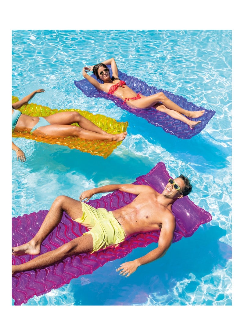 انتكس - مجموعة حصيرة الأمواج القابلة للنفخ من Tote N Float مقاس 229 × 86 سم - Image 1