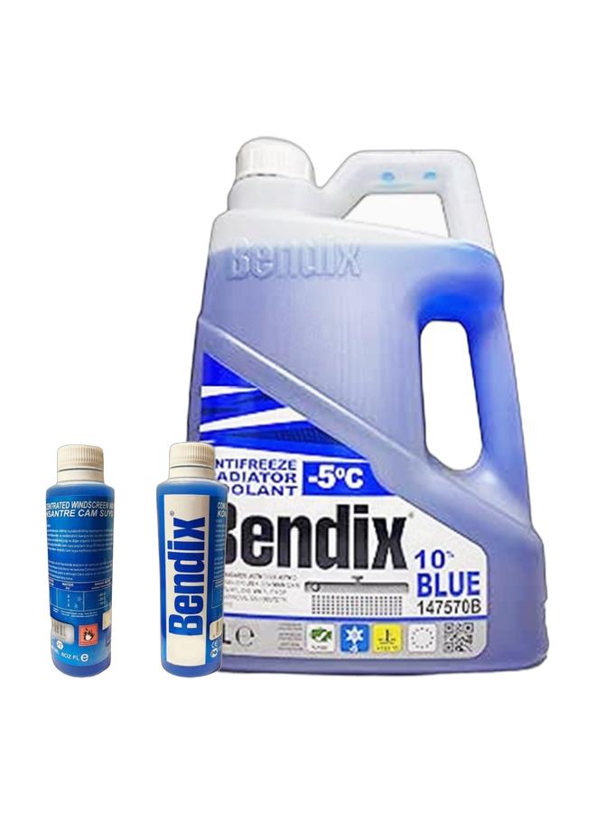 Bendix Concentrated windscreen washer 236 ML & Bendix Anti-Freeze -5   coolant 5 Liter - Blue Liquid Coolant  10% ConcentrateBundle - Image 1