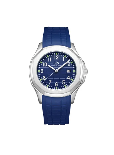 كينيث سكوت ساعة يد رجالية تناظرية بسوار سيليكون