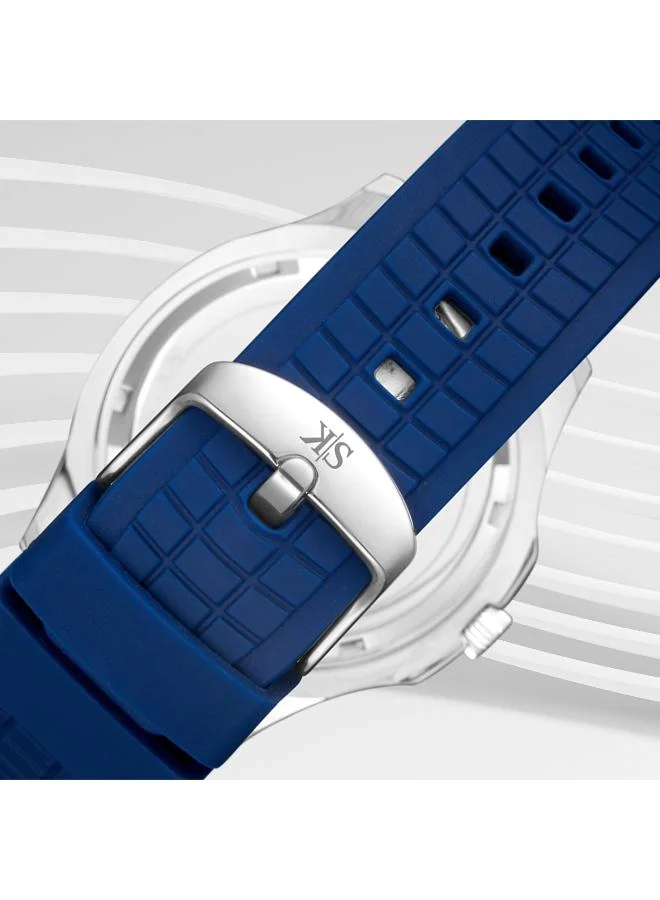 Kenneth Scott Blue Men's Silicone Analog Watch K24014-SSNN - 45 mm for Men | Best Price UAE
