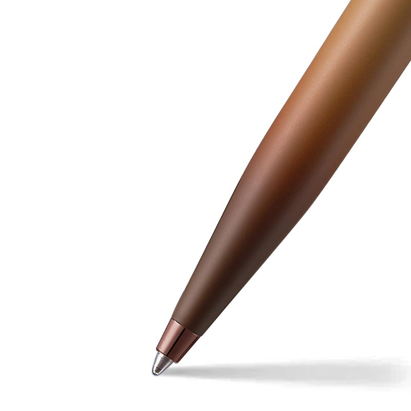 SHEAFFER VFM 9428 Coffee Edition Matt Brown Ballpoint Pen with Regal Brown PVD Trims | Premium Ball Pen - Image 3