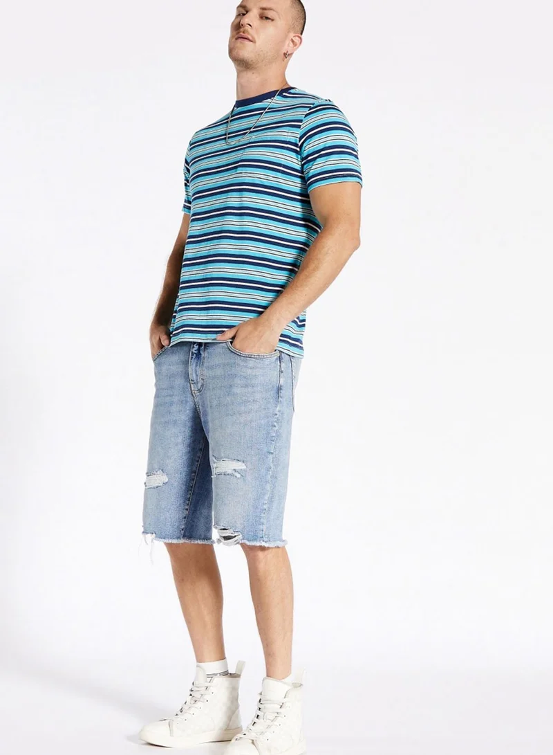 Lee Cooper Striped Crew Neck T-Shirt