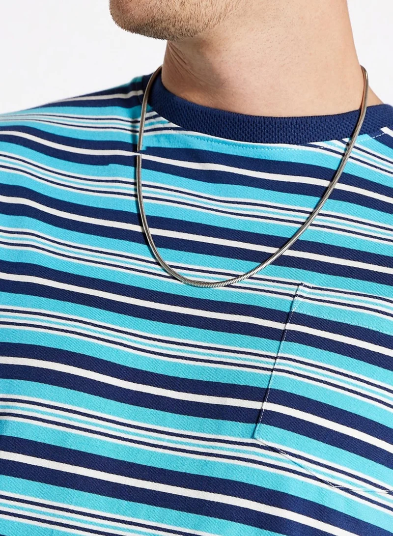 Lee Cooper Striped Crew Neck T-Shirt