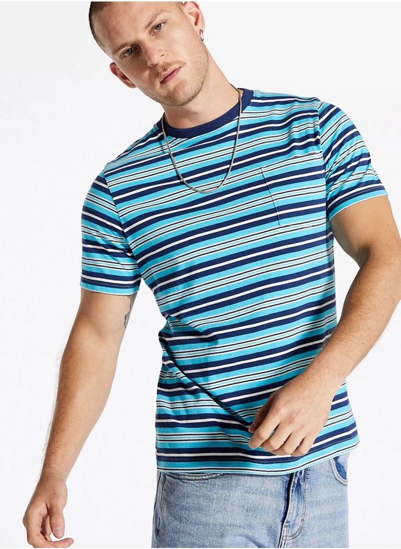 Lee Cooper Striped Crew Neck T-Shirt