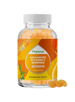 Phytoral Natural Vitamin C Gummies For Adults High Potency Vitamin C Immune Support Gummies Ascorbic Acid Chewable Vitamin C Gummies Immune Booster For Adults With Anti Aging Brain Vitamins Supplements  - Image 1