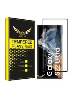 BORTONY Tempered Glass Compatible for Samsung Galaxy S22 Ultra Screen Protector, HD Clear Tempered Glass [9H Hardness] [Fingerprint Unlock] [3D Full Coverage]  - Image 1