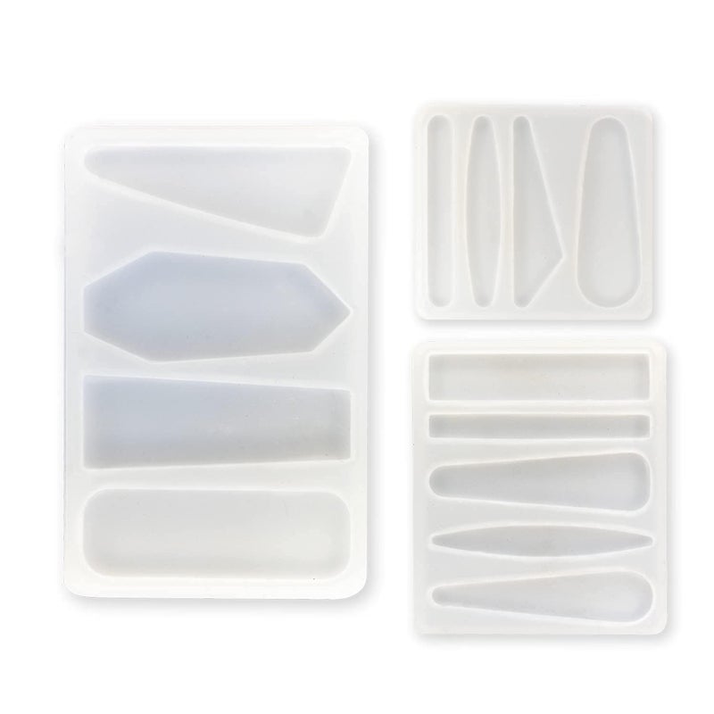 Snoogg Hair pin Insert Mold Set of Three Mold & 9 Cavaties Jewellery Making with a Storage Bag, Epoxy Resin Moulds, Jewelry Casting Molds Craft DIY