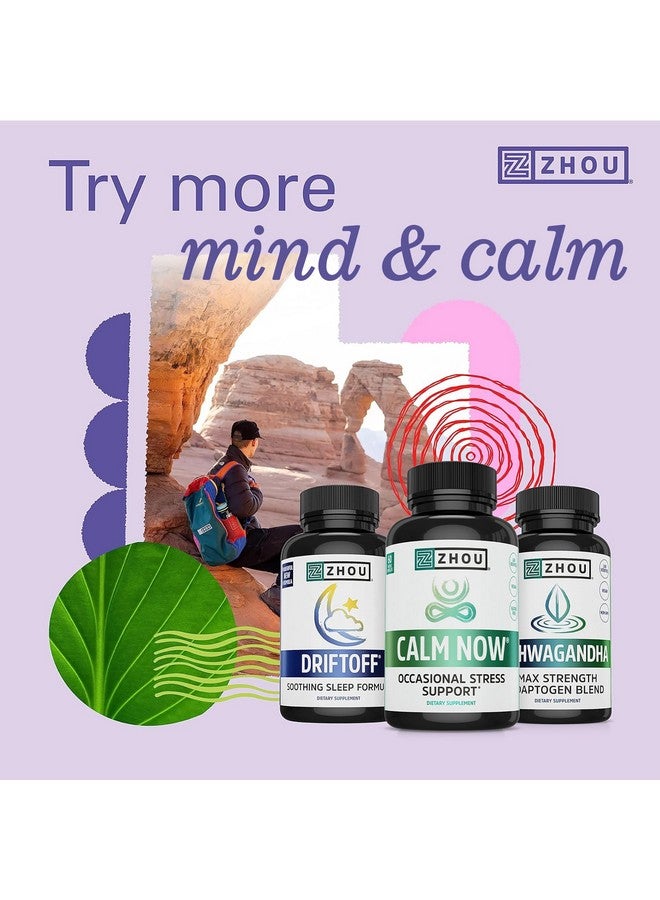 Zhou Nutrition CALM NOW Soothing Support Supplement, Herbal Blend Crafted To Keep Busy Minds Relaxed - Image 4