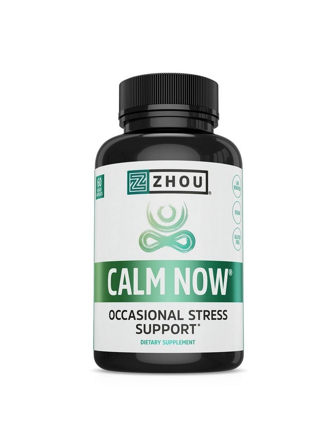Zhou Nutrition CALM NOW Soothing Support Supplement, Herbal Blend Crafted To Keep Busy Minds Relaxed - Image 1