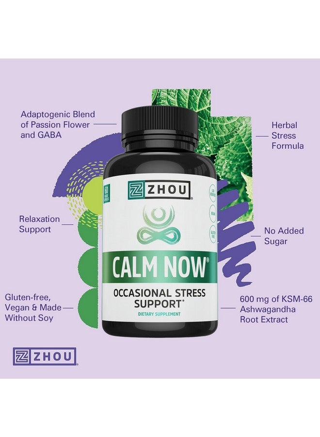 Zhou Nutrition CALM NOW Soothing Support Supplement, Herbal Blend Crafted To Keep Busy Minds Relaxed - Image 3
