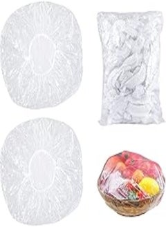 KASTWAVE KASTWAVE 200 Reusable Elastic Food Storage Covers, Plastic Bowl Covers with Elastic Edging, Stretchable Plastic Food Wraps, Elastic Covers for Storage Containers 
