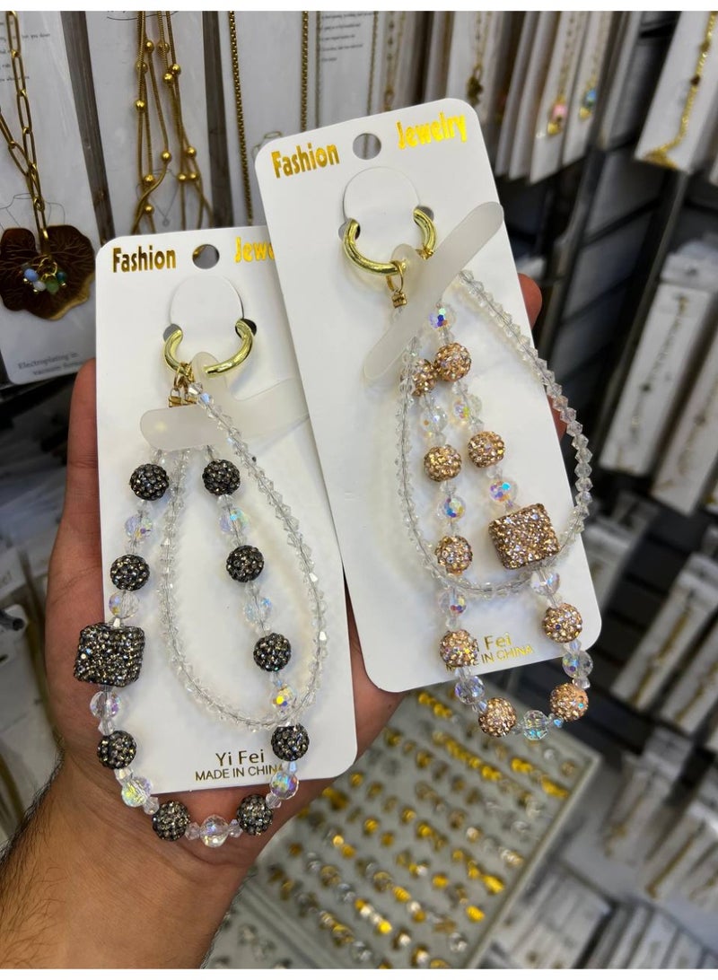 Rhinestone rope with a custom mobile ring - Image 1