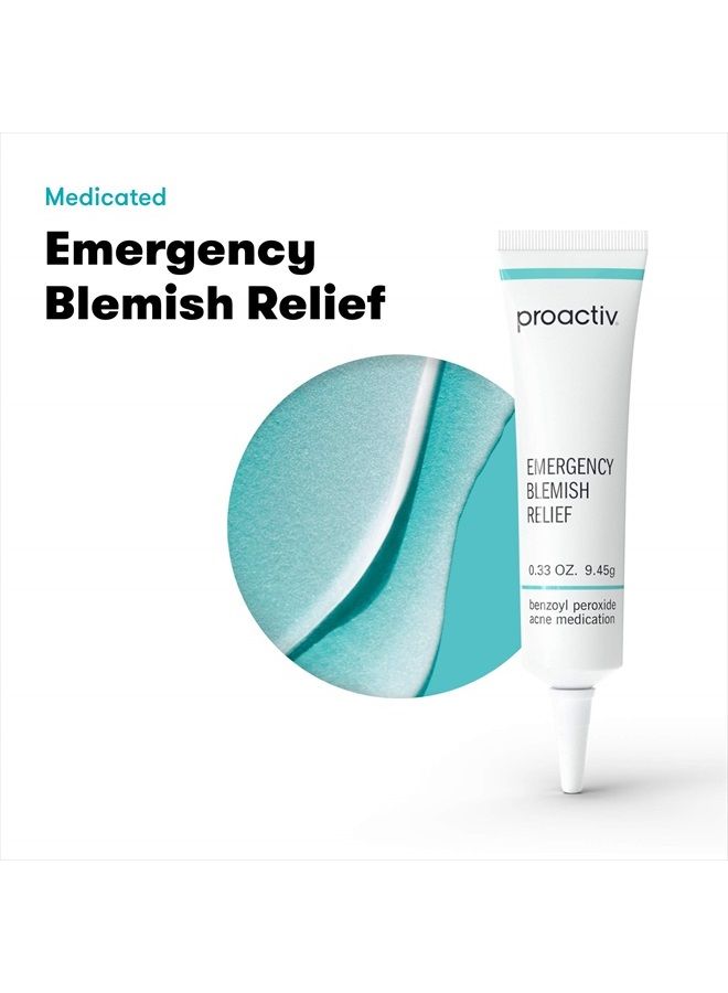 Emergency Blemish Relief - Benzoyl Peroxide Gel - Acne Spot Treatment for Face and Body - 2 Pack, .33 Oz
