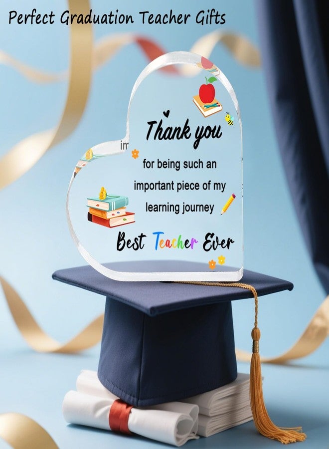 ilifemate Teacher Appreciation Gifts, Teacher Gifts - Heart Shape Plaque Teachers Gifts 4 × 4 × 0.4 inch, Teacher Appreciation Gifts for Women, Men, Thank You Teacher Gifts, Principal Appreciation Gifts - Image 5