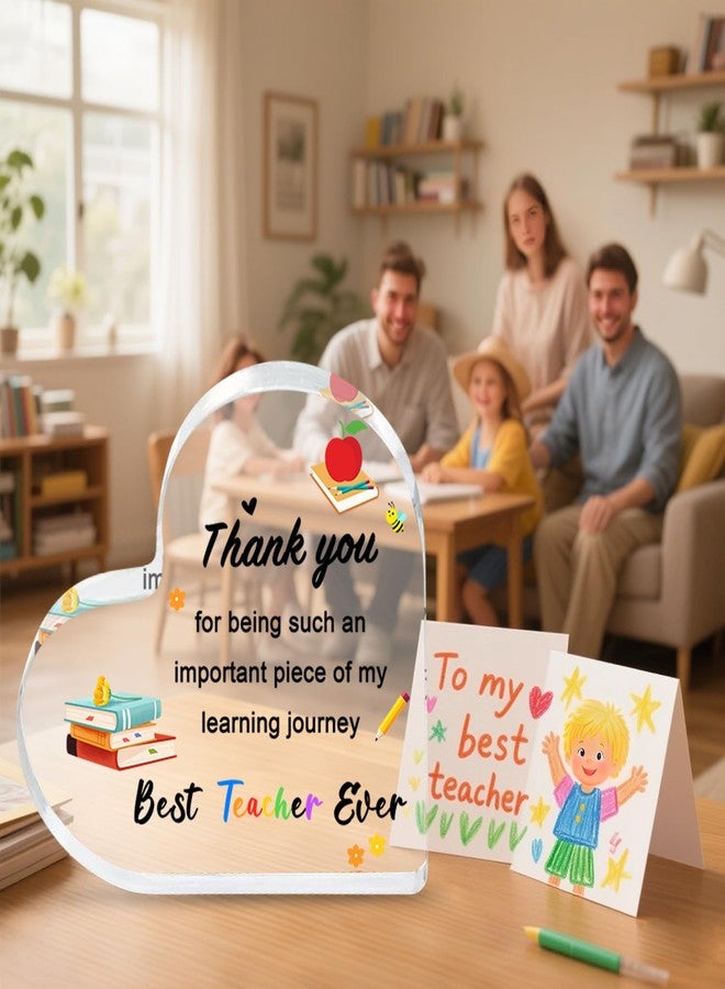 ilifemate Teacher Appreciation Gifts, Teacher Gifts - Heart Shape Plaque Teachers Gifts 4 × 4 × 0.4 inch, Teacher Appreciation Gifts for Women, Men, Thank You Teacher Gifts, Principal Appreciation Gifts - Image 4