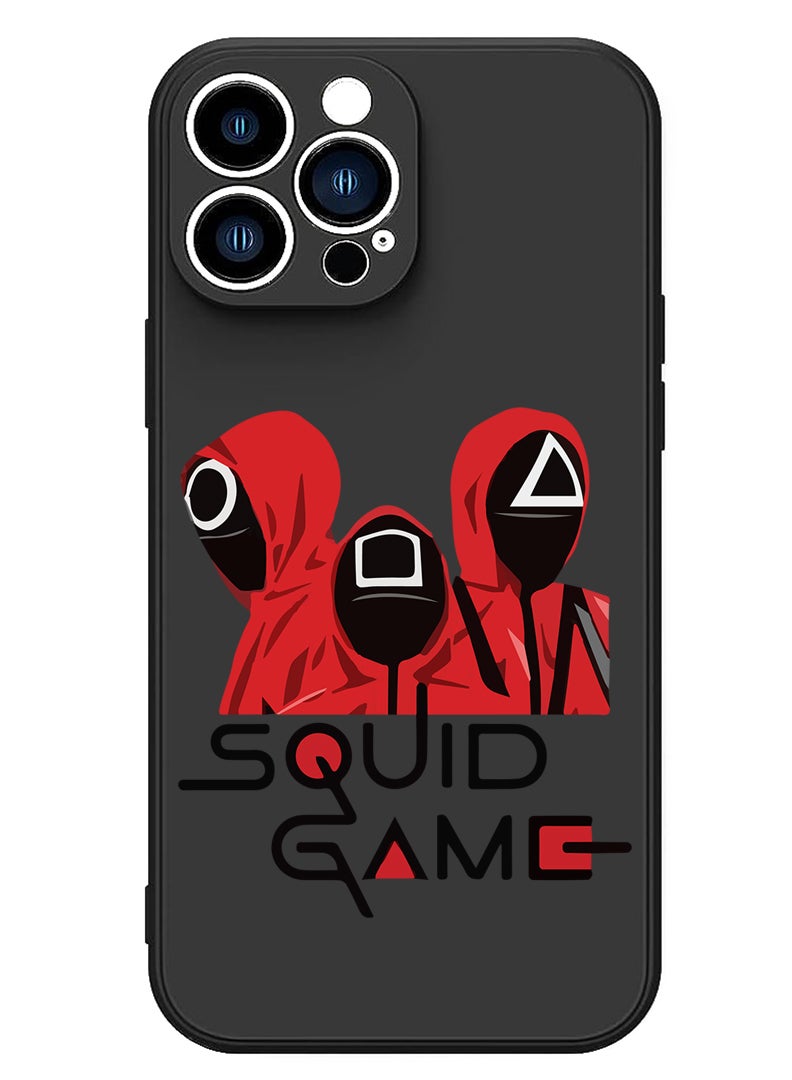 Theodor Protective Slim Fit Case Liquid Silicone Cover with Full Body Protection Anti-Scratch Shockproof Case For iPhone 14 Pro Max Black  - Stand by me-01 - Image 1