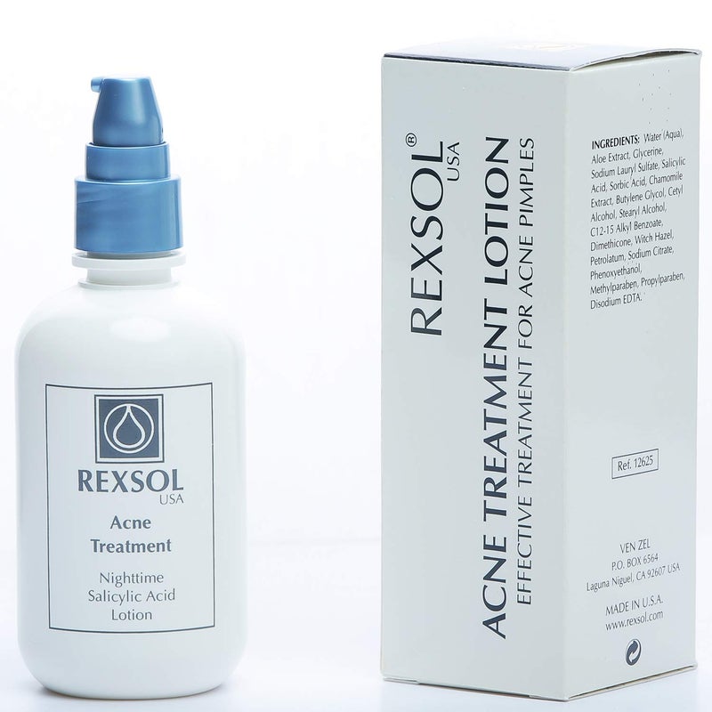 REXSOL REXSOL Acne Treatment Lotion Nighttime Salicylic Acid Lotion 120 ml  4 fl oz 