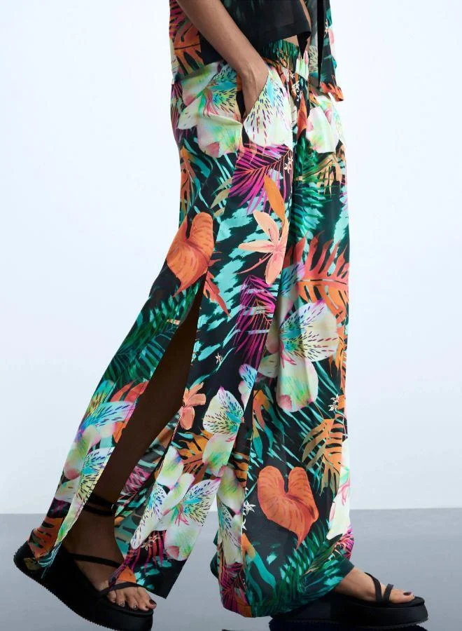 DESIGUAL Floral Print Trousers