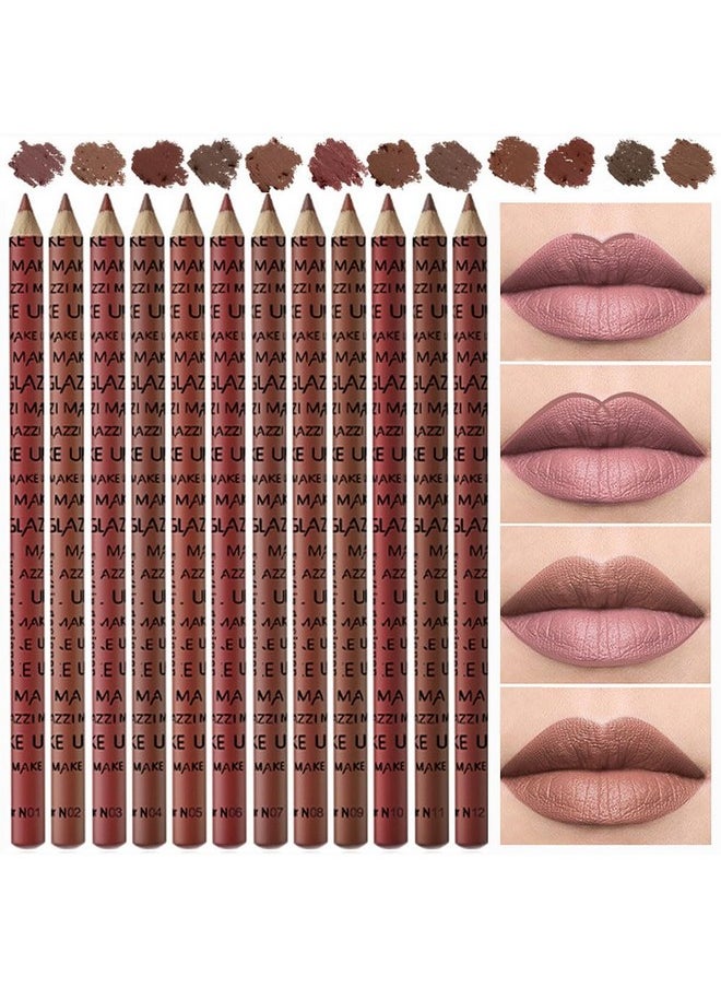 12 Pcs Natural Nude Brown Beige Colors Lip Liner Lipstick Pencils Set For Daily Makeupeasy To Apply & Removewaterproof (B) - pzsku/Z082C32D75C26C2E8EB23Z/45/_/1707975232/c452cdce-3600-4aac-9195-b8fba5017239