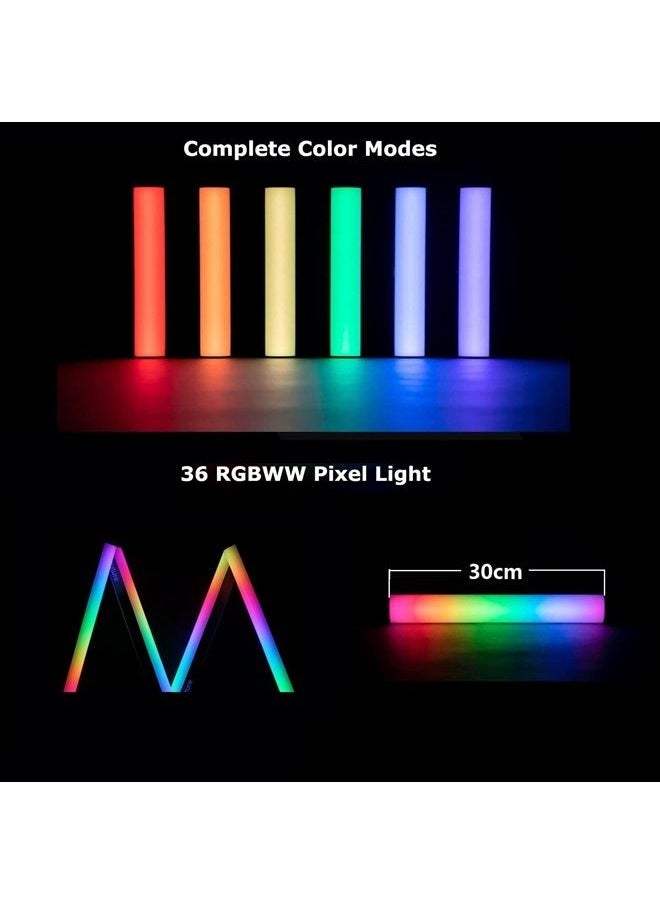 Aputure MT Pro RGB Light Wand 7.5W Output Bi-Color 2000K -10000KPixel-Mappable RGBWW Mini LED Tube Support Sidus Link App/DMX/RDM Control (30cm)  - Image 3