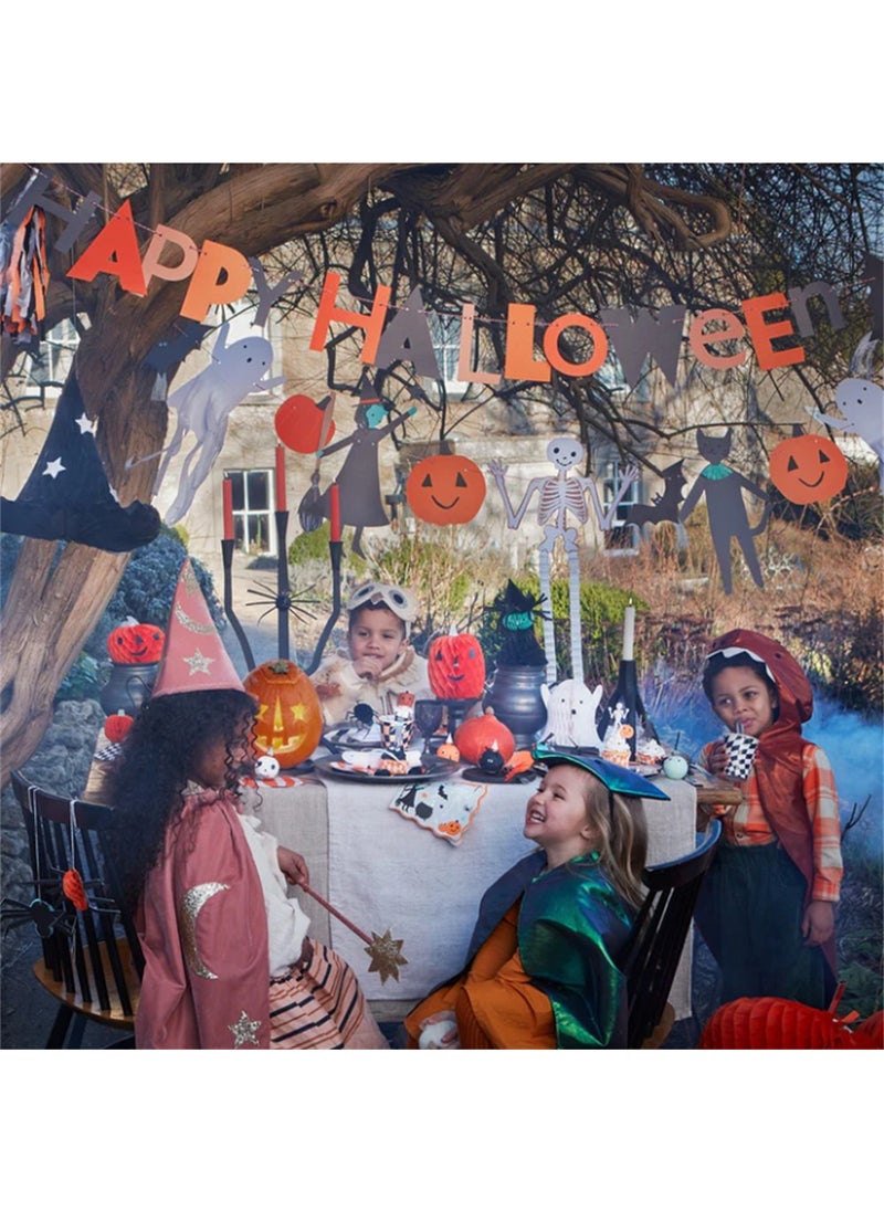 Meri Meri - - Happy Halloween Garland - Happy Halloween Hanging Ornament - Image 1