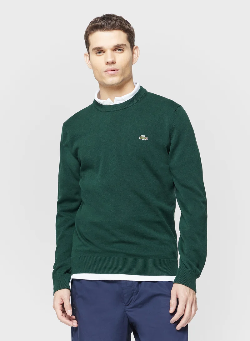 لاكوست Monochrome Crew Neck Sweater