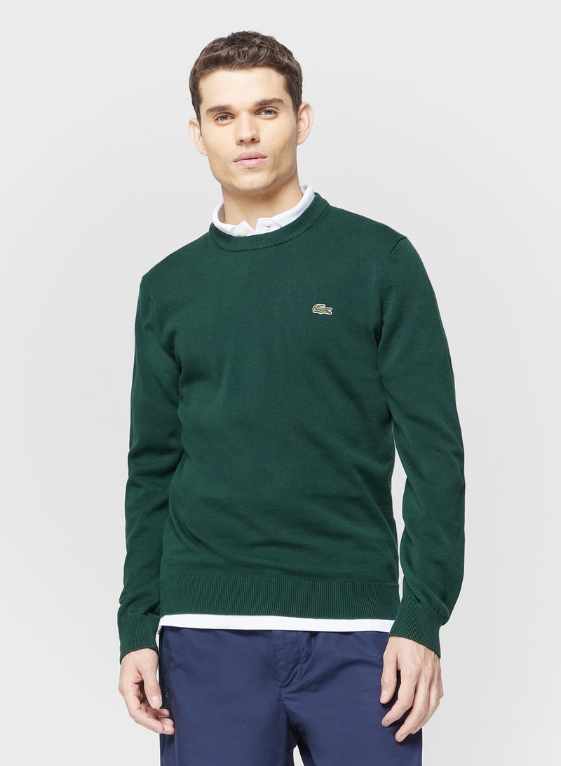 LACOSTE Monochrome Crew Neck Sweater - Image 1