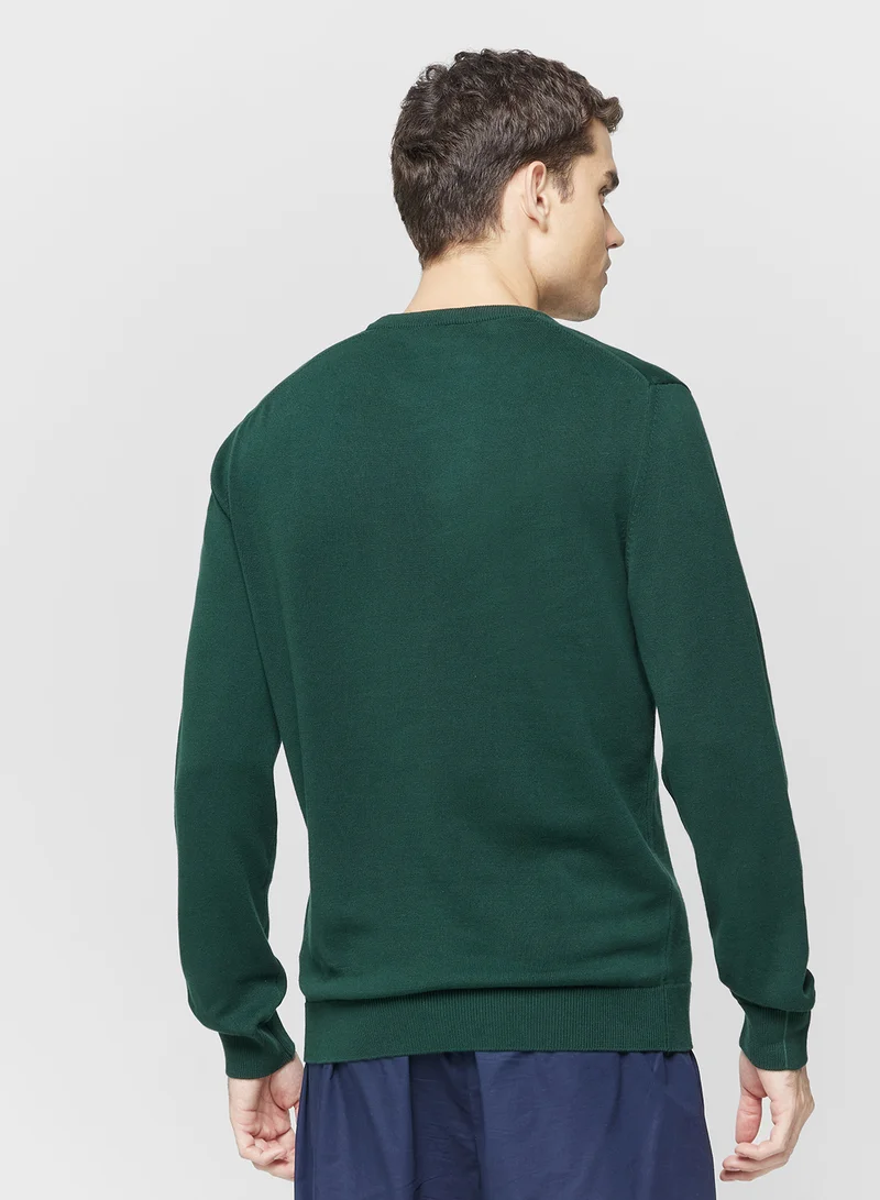 لاكوست Monochrome Crew Neck Sweater