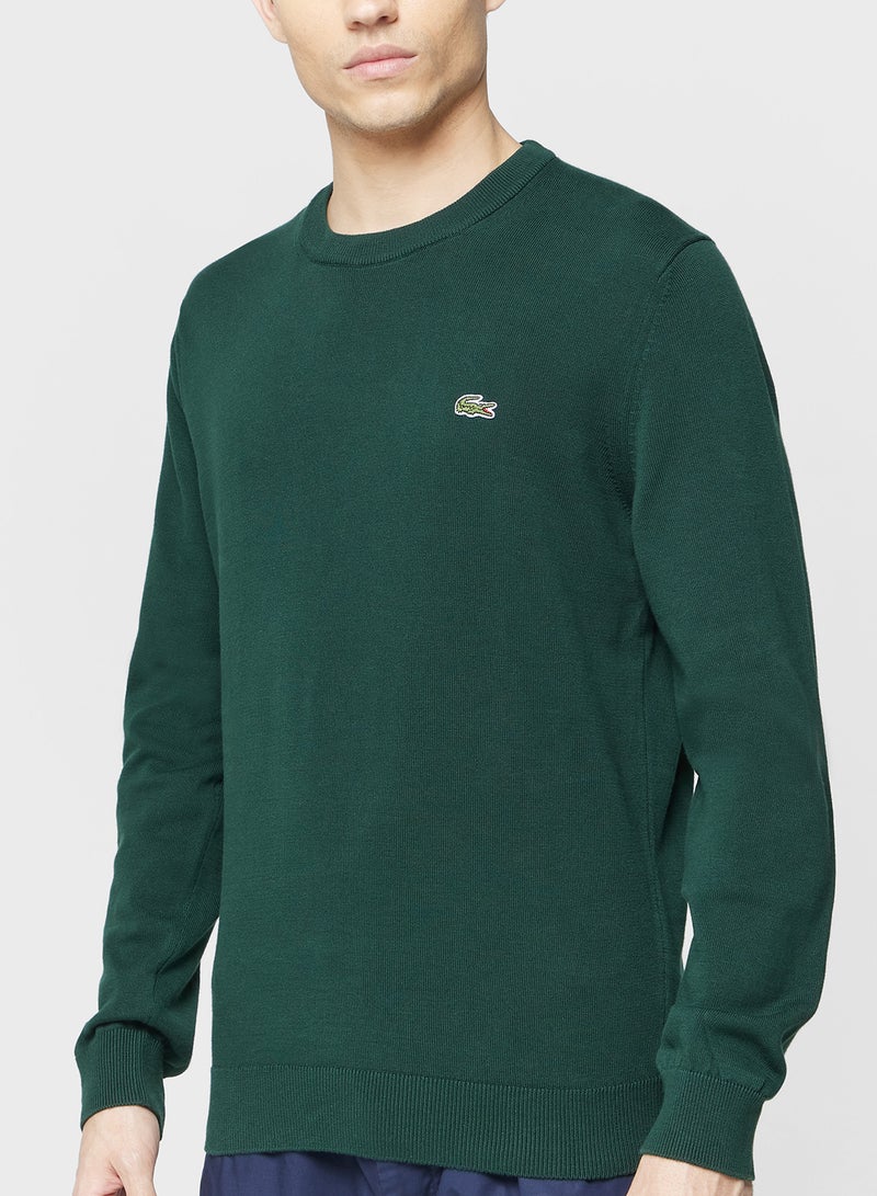 LACOSTE Monochrome Crew Neck Sweater - Image 3