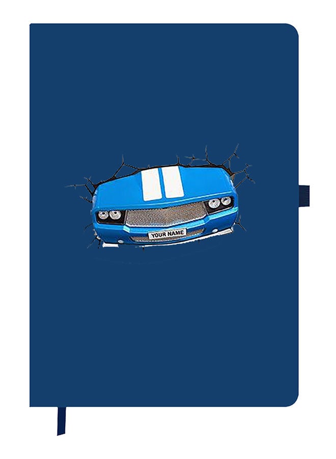 Theodor Designer A5 Thick Blue Hardcover Notebook Car - Image 1