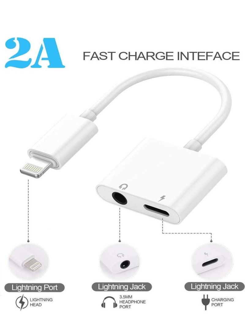ELTRAZONE Headphone Jack Adapter for iPhone Car Charger 3.5mm Aux Earphone Audio Splitter and Charge Connector for iPhone 7/8/X/7 Plus/8 Plus/XS MAX Support Jack Dongle Converter and Charger Compatible All iOS - Image 4