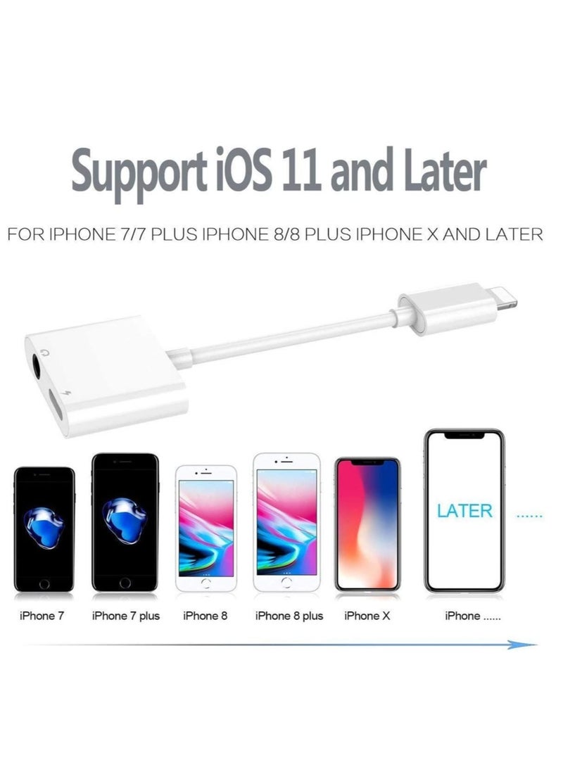 ELTRAZONE Headphone Jack Adapter for iPhone Car Charger 3.5mm Aux Earphone Audio Splitter and Charge Connector for iPhone 7/8/X/7 Plus/8 Plus/XS MAX Support Jack Dongle Converter and Charger Compatible All iOS - Image 3